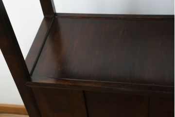 中古　美品　松本民芸家具　#506型　シックな色合いと上品な佇まいが魅力の朝鮮棚(飾り棚、収納棚、戸棚、陳列棚、茶棚、サイドボード)(定価約23万円)(R-064194)