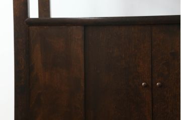 中古　美品　松本民芸家具　#506型　シックな色合いと上品な佇まいが魅力の朝鮮棚(飾り棚、収納棚、戸棚、陳列棚、茶棚、サイドボード)(定価約23万円)(R-064194)