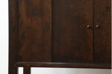 中古　美品　松本民芸家具　#506型　シックな色合いと上品な佇まいが魅力の朝鮮棚(飾り棚、収納棚、戸棚、陳列棚、茶棚、サイドボード)(定価約23万円)(R-064194)