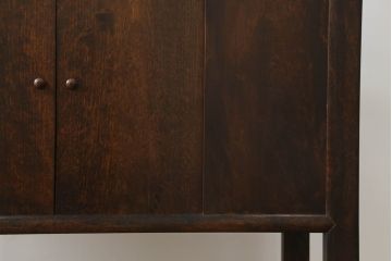 中古　美品　松本民芸家具　#506型　シックな色合いと上品な佇まいが魅力の朝鮮棚(飾り棚、収納棚、戸棚、陳列棚、茶棚、サイドボード)(定価約23万円)(R-064194)