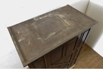 中古　美品　松本民芸家具　当店リメイク　洗練された雰囲気の上質なワードローブ収納棚(靴箱、下駄箱、キャビネット、戸棚)(R-064197)