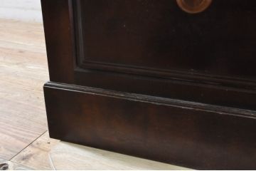 中古　美品　松本民芸家具　天板リメイク　和・洋どちらにも取り入れやすい!シックな佇まいが魅力のローチェスト(ローボード、サイドチェスト、引き出し、衣装タンス、テレビ台)(R-064198)