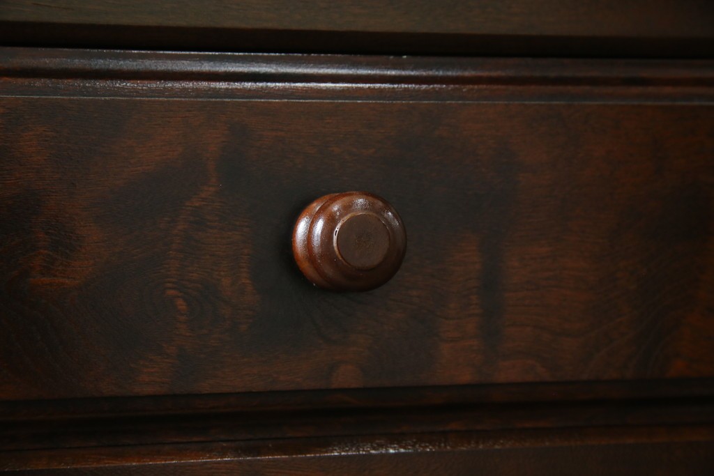 中古　美品　松本民芸家具　深い色合いがシックな雰囲気を醸し出すチェスト　(R-064199)