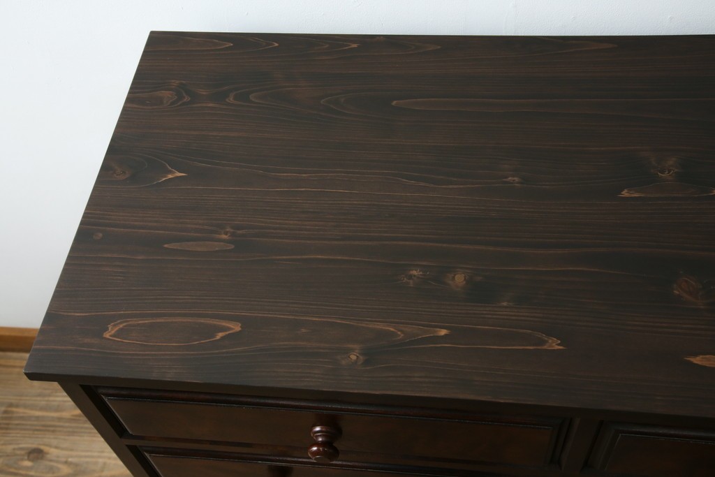 中古　美品　松本民芸家具　深い色合いがシックな雰囲気を醸し出すチェスト　(R-064199)