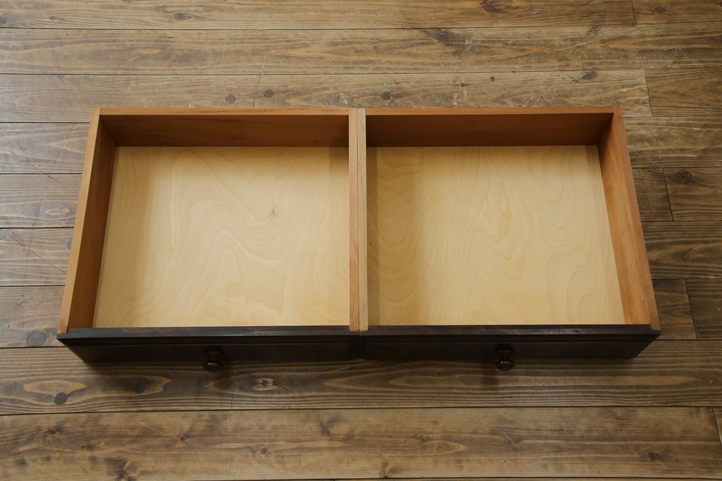 中古　美品　松本民芸家具　深い色合いがシックな雰囲気を醸し出すチェスト　(R-064199)