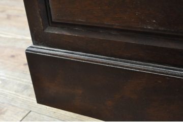 中古　美品　松本民芸家具　天板リメイク　深い色合いがシックな雰囲気を醸し出すチェスト(サイドボード、サイドチェスト、引き出し、洋服タンス)(R-064199)