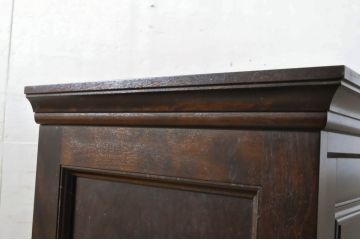 中古　美品　松本民芸家具　脚(台輪)付きリメイク　直線的なデザインがシックな印象の和タンス(収納棚、着物箪笥、戸棚、引き出し、衣装盆)(R-064200)