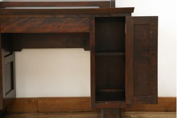 中古　美品　松本民芸家具　#309型一面鏡　品のあるシックな色合いがクラシカルな雰囲気を醸し出すドレッサー(鏡台、化粧台、ミラー)(定価約37万円)(R-064201)