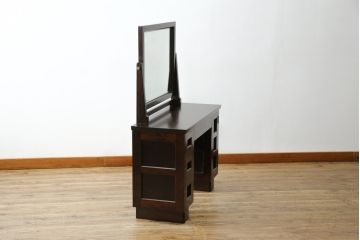 中古　美品　松本民芸家具　#309型一面鏡　品のあるシックな色合いがクラシカルな雰囲気を醸し出すドレッサー(鏡台、化粧台、ミラー)(定価約37万円)(R-064201)