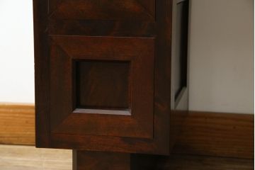 中古　美品　松本民芸家具　#309型一面鏡　品のあるシックな色合いがクラシカルな雰囲気を醸し出すドレッサー(鏡台、化粧台、ミラー)(定価約37万円)(R-064201)