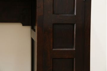 中古　美品　松本民芸家具　#309型一面鏡　品のあるシックな色合いがクラシカルな雰囲気を醸し出すドレッサー(鏡台、化粧台、ミラー)(定価約37万円)(R-064201)