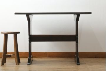 和製ビンテージ　松本民芸家具　落ち着いた大人の空間作りにおすすめのダイニングテーブル(食卓、4人掛け、4P、作業台、ヴィンテージ)(R-064203)