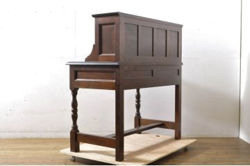 中古　松本民芸家具　シックな書斎作りにおすすめのデスク(平机、ワークデスク、在宅ワーク用、在宅用)(R-064206)