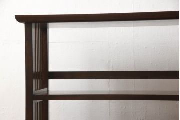 中古　美品　松本民芸家具　#117型　和モダンスタイルにおすすめなオープンラック(飾り棚、本棚、書棚、収納棚、ブックシェルフ)(R-064207)
