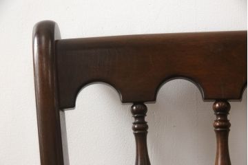 中古　松本民芸家具　#49型A　背もたれの美しいデザインが印象的なワイコムチェア(ダイニングチェア、椅子、イス、板座チェア)(R-064208)