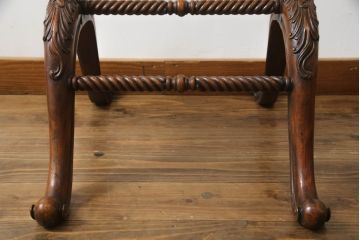 中古　美品　高級品　JONATHAN CHARLES(ジョナサンチャールズ)　マホガニー材　クラシカルな佇まいが印象的なバレットスタンド(ハンガースタンド、ハンガーラック、スーツスタンド、コートスタンド、ジュエリーケース付き、アンティーク風)(R-064211)