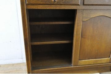 中古　三越家具(現カントリーハウス)　Brugge(ブルージュ)　クラシカルな雰囲気が魅力のキャビネット(食器棚、収納棚、戸棚、飾り棚)(R-064228)
