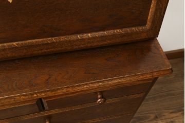 中古　三越家具(現カントリーハウス)　Brugge(ブルージュ)　クラシカルな佇まいが魅力のライティングビューロー(簿記机、ワークデスク、在宅用、在宅ワーク用)(R-064231)