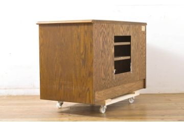 中古　三越家具(現カントリーハウス)　Brugge(ブルージュ)　薔薇の彫刻レリーフが美しいテレビ台(VE1206、ローボード、収納棚、戸棚、テレビボード、サイドボード)(R-064233)