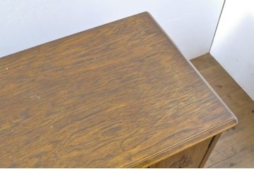 中古　三越家具(現カントリーハウス)　Brugge(ブルージュ)　薔薇の彫刻レリーフが美しいテレビ台(VE1206、ローボード、収納棚、戸棚、テレビボード、サイドボード)(R-064233)
