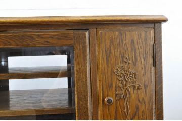 中古　三越家具(現カントリーハウス)　Brugge(ブルージュ)　薔薇の彫刻レリーフが美しいテレビ台(VE1206、ローボード、収納棚、戸棚、テレビボード、サイドボード)(R-064233)