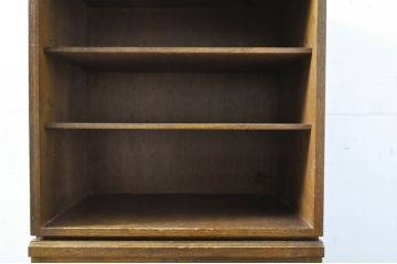 和製ビンテージ　2way　重ねても並べても使えるブルージュ風キャビネット(サイドキャビネット、サイドボード、本棚、ブックシェルフ、収納棚、戸棚、飾り棚、ヴィンテージ)(R-064234)