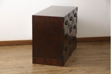 中古　岩谷堂箪笥　力強い木目が美しい和箪笥(収納箪笥、整理タンス、衣装たんす、引き出し)(R-064235)
