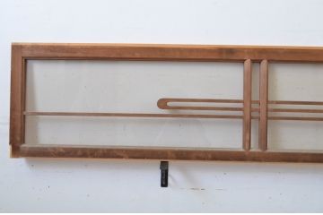 中古　ノスタルジックな雰囲気を醸し出す数寄屋のガラス欄間2枚セット(明かり取り、明り取り、建具)(R-064241)