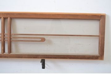 中古　ノスタルジックな雰囲気を醸し出す数寄屋のガラス欄間2枚セット(明かり取り、明り取り、建具)(R-064241)