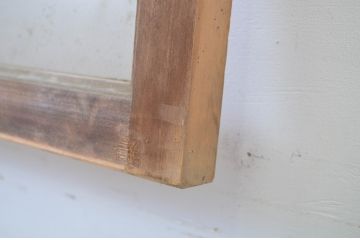 中古　ノスタルジックな雰囲気を醸し出す数寄屋のガラス欄間2枚セット(明かり取り、明り取り、建具)(R-064241)