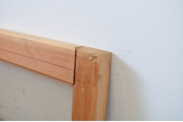 中古　ノスタルジックな雰囲気を醸し出す数寄屋のガラス欄間2枚セット(明かり取り、明り取り、建具)(R-064241)