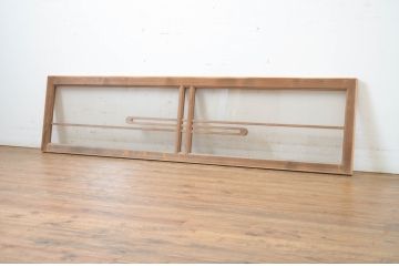 中古　ノスタルジックな雰囲気を醸し出す数寄屋のガラス欄間1枚(明かり取り、明り取り、建具)(R-064242)