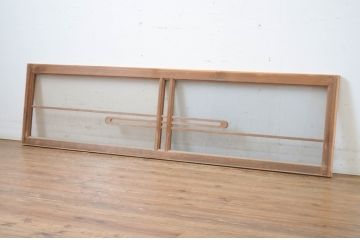 中古　ノスタルジックな雰囲気を醸し出す数寄屋のガラス欄間1枚(明かり取り、明り取り、建具)(R-064243)