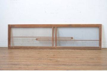 中古　ノスタルジックな雰囲気を醸し出す数寄屋のガラス欄間1枚(明かり取り、明り取り、建具)(R-064243)
