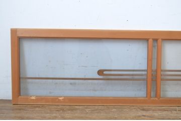 中古　ノスタルジックな雰囲気を醸し出す数寄屋のガラス欄間1枚(明かり取り、明り取り、建具)(R-064243)