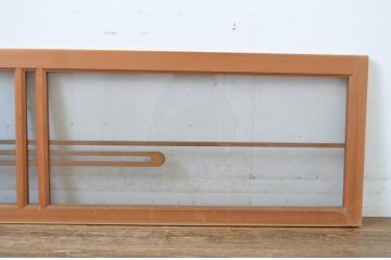 中古　ノスタルジックな雰囲気を醸し出す数寄屋のガラス欄間1枚(明かり取り、明り取り、建具)(R-064243)
