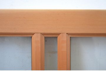 中古　ノスタルジックな雰囲気を醸し出す数寄屋のガラス欄間1枚(明かり取り、明り取り、建具)(R-064243)