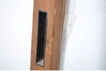 アンティーク建具　シンプルでどんなお部屋にも合わせやすいガラス戸2枚セット(引き戸)(R-064245)