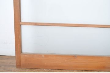 アンティーク建具　シンプルでどんなお部屋にも合わせやすいガラス戸2枚セット(引き戸)(R-064245)