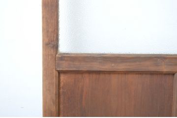 アンティーク建具　ダイヤガラス入り　レトロな雰囲気漂うガラス戸2枚セット(引き戸)(R-064247)