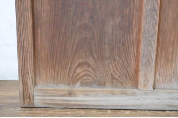 アンティーク建具　ダイヤガラス入り　レトロな雰囲気漂うガラス戸2枚セット(引き戸)(R-064247)