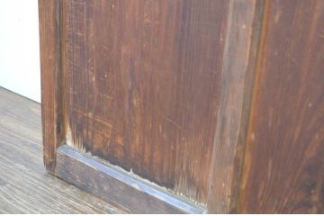 アンティーク建具　ダイヤガラス入り　レトロな雰囲気漂うガラス戸2枚セット(引き戸)(R-064248)