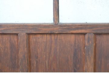 アンティーク建具　ダイヤガラス入り　レトロな雰囲気漂うガラス戸2枚セット(引き戸)(R-064248)