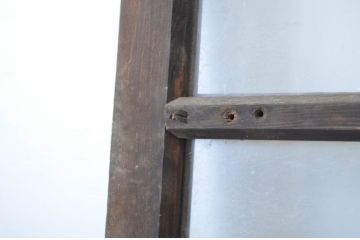 アンティーク建具　縦桟リメイク!!　レトロな空間づくりにおすすめのガラス扉1枚(ドア、木製扉)(R-064249)