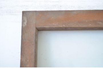 アンティーク建具　縦桟リメイク!!　レトロな空間づくりにおすすめのガラス扉1枚(ドア、木製扉)(R-064250)
