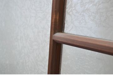 アンティーク建具　大正ロマン　レトロな空間づくりにおすすめのガラス窓2枚セット(ガラス戸、引き戸)(R-064251)