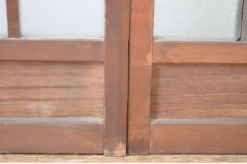 アンティーク建具　大正ロマン　レトロな空間づくりにおすすめのガラス窓2枚セット(ガラス戸、引き戸)(R-064251)