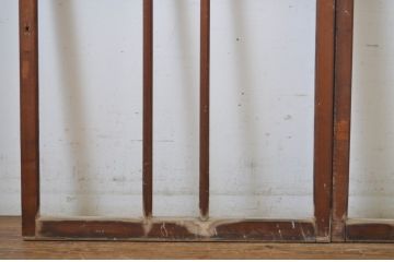 アンティーク建具　大正ロマン　レトロな雰囲気を引き立たせるガラス窓2枚セット(ガラス戸、引き戸)(R-064252)