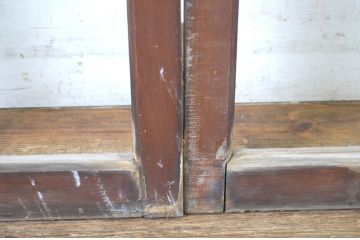 アンティーク建具　大正ロマン　レトロな雰囲気を引き立たせるガラス窓2枚セット(ガラス戸、引き戸)(R-064252)