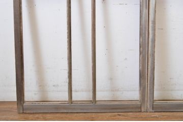 アンティーク建具　大正ロマン　レトロな雰囲気を引き立たせるガラス窓2枚セット(ガラス戸、引き戸)(R-064252)